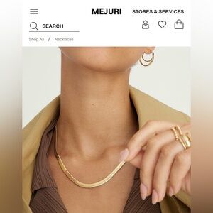 Mejuri Gold Herringbone Necklace